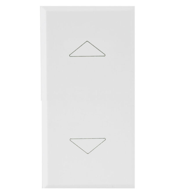 WHITEK S44 Commutatore 2 Pulsanti 1P 10AX 250V 1 Modulo Bianco Opaco