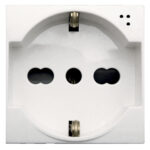 WHITEK S44 Presa Schuko Bipasso 2P+T 10/16A 250V Bianco Opaco, 446090/15TS