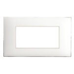 Placca Serie YOUNG 44 per Scatola Rettangolare 4 Moduli Bianco