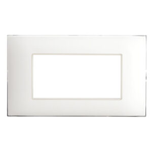 Placca Serie YOUNG 44 per Scatola Rettangolare 4 Moduli Bianco