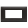 Placca Serie YOUNG 44 per Scatola Rettangolare 4 Moduli Grigio