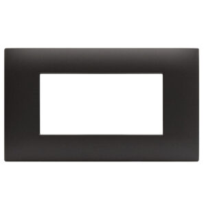 Placca Serie YOUNG 44 per Scatola Rettangolare 4 Moduli Grigio