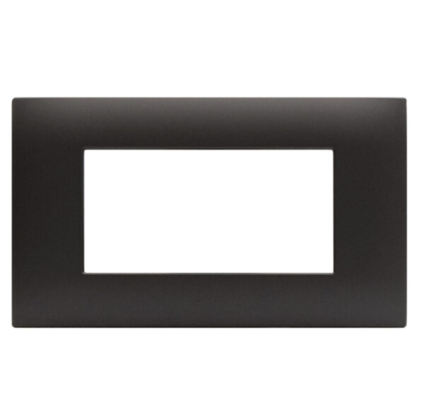 Placca Serie YOUNG 44 per Scatola Rettangolare 4 Moduli Grigio