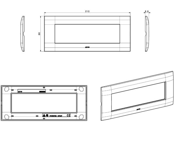 Placca Serie YOUNG 44 per Scatola Rettangolare 7 Moduli Bianco - immagine 2