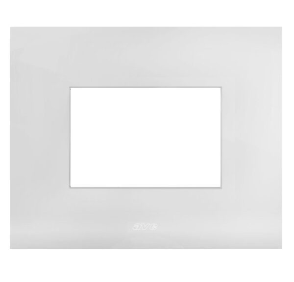 Placca Serie Smart44 in Metallo 3 Moduli Bianco Opaco