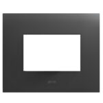Placca Serie Smart44 in Metallo 3 Moduli Grigio
