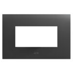 Placca Serie Smart44 in Metallo 4 Moduli Grigio