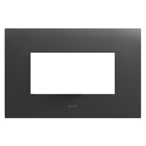 Placca Serie Smart44 in Metallo 4 Moduli Grigio
