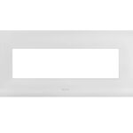 Placca Serie Smart44 in Metallo 7 Moduli Bianco Opaco