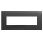 Placca Serie Smart44 in Metallo 7 Moduli Grigio