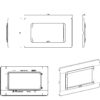 Placca Tecnopolimero S44 4 Moduli Grigio - immagine 2