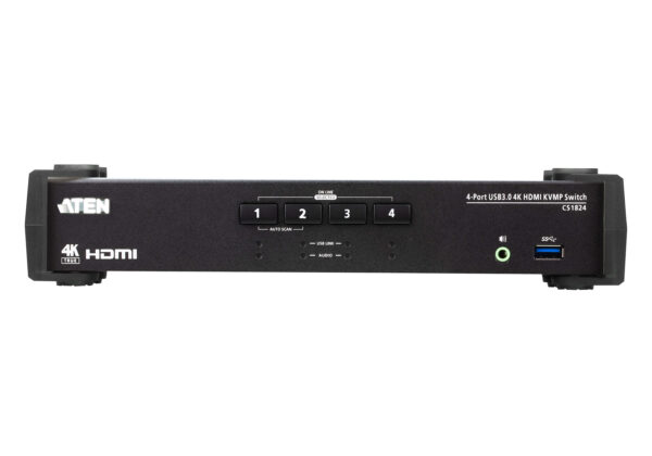 Switch USB 3.0 4K HDMI KVMP™ a 4 porte con Modalità Mixer Audio, CS1824 - immagine 2
