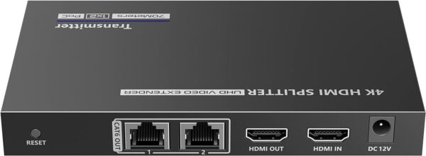 Extender Splitter HDMI 2 vie su Cavo di Rete 70 metri PoC - immagine 4