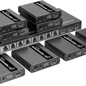 Extender Splitter HDMI 8 vie su Cavo di Rete 70 metri PoC