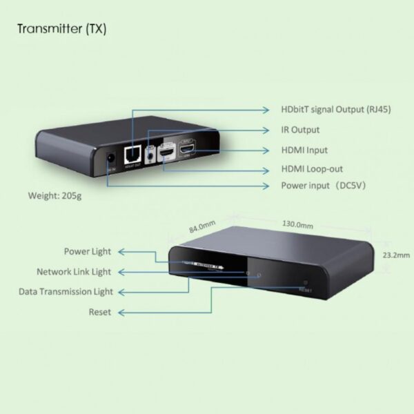 Extender HDMI con IR su Cavo Cat. 5E/6 fino a 120m - immagine 7