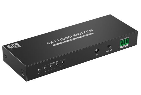 Switch 4x1 HDMI 2.1 8K 3D con SPDIF Ottico - immagine 3