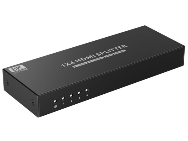 Splitter HDMI 8K UHD 3D 60Hz 4 vie CEC SPDIF Ottico - immagine 4