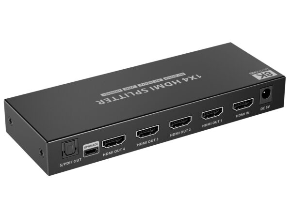 Splitter HDMI 8K UHD 3D 60Hz 4 vie CEC SPDIF Ottico - immagine 3