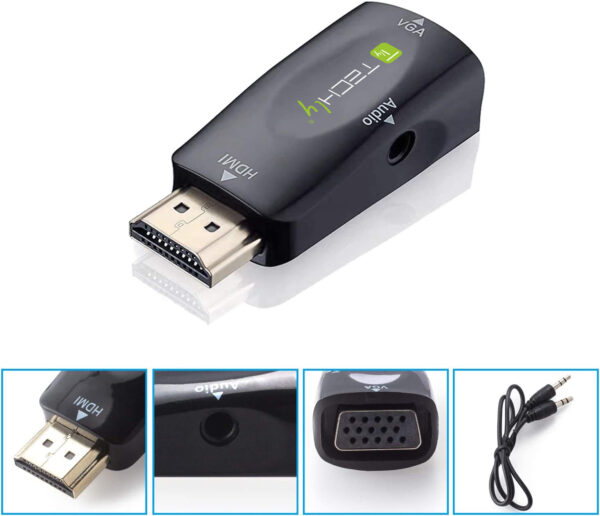 Mini Adattatore da HDMI a VGA con Audio - immagine 10