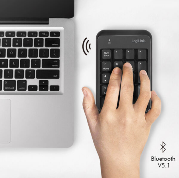 Tastierino Numerico Bluetooth V5.1 Nero - immagine 4