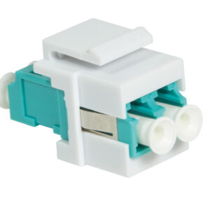 Giunto Fibra LWL LC Duplex Multimodale per Keystone Acqua e Bianco