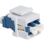 Giunto Fibra LC Duplex Monomodale per Keystone Blu e Bianco