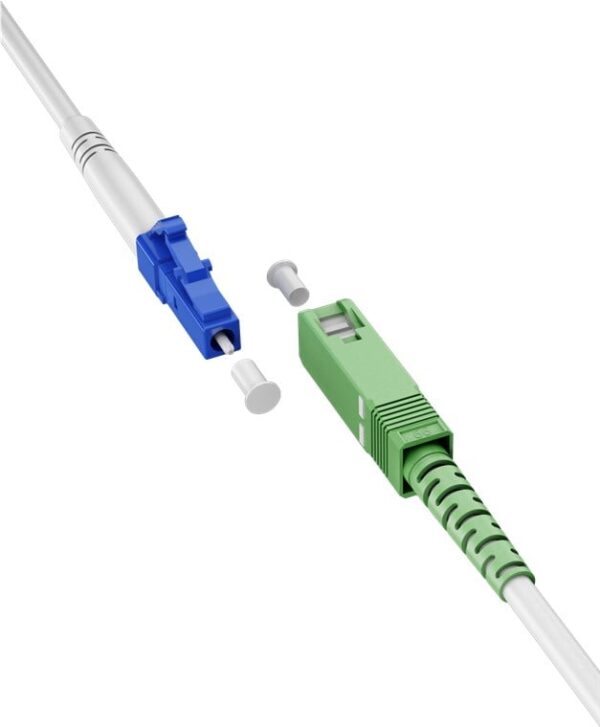 Cavo in Fibra Ottica FTTH Monomodale SC-APC (8°)/LC-UPC OS2 9/125 Simplex 2m - immagine 2