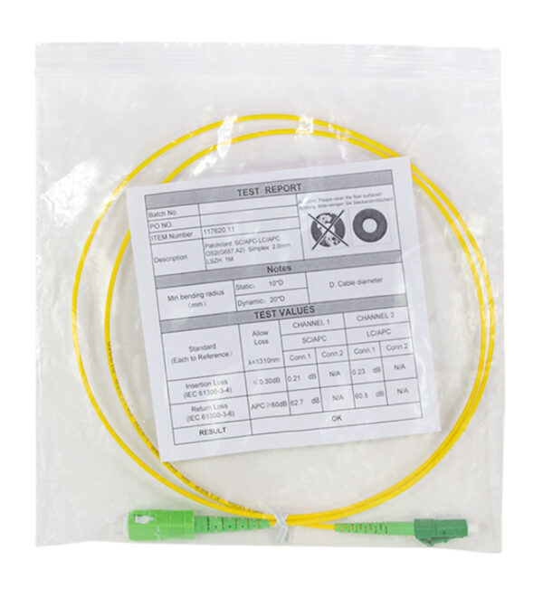 Cavo Fibra Ottica Monomodale OS2 SC/APC LC/APC 9/125 2 m - immagine 6