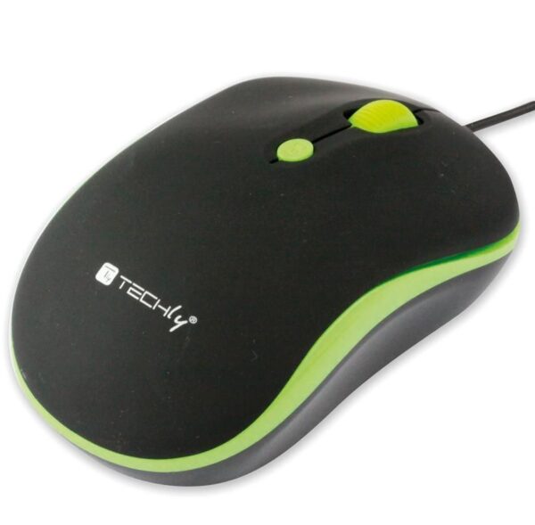 Mouse Ottico USB 800-1600 dpi Nero/Verde