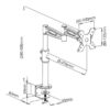 Supporto da scrivania per Monitor 13-27'' braccio lungo inclinabile - immagine 3