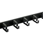 Pannello Passacavi 5 Anelli Senza Fori 1U Nero