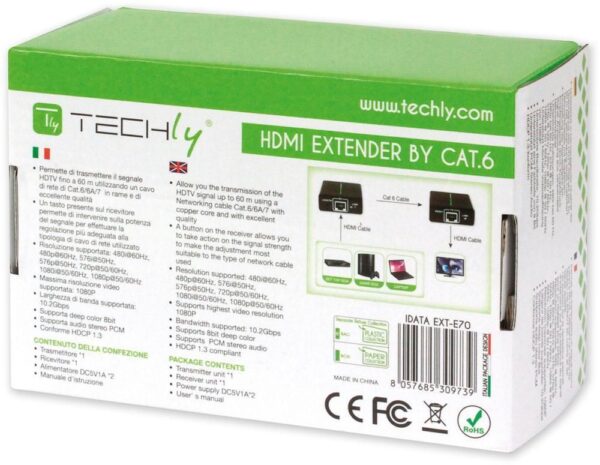 Extender HDMI™ Full HD 3D su cavo Cat. 5E/6/6A/7 fino 60 metri - immagine 9