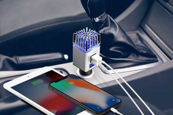 Ionizzatore Purificatore d'aria da Auto 12/24V 2xUSB, TX-130 - immagine 6