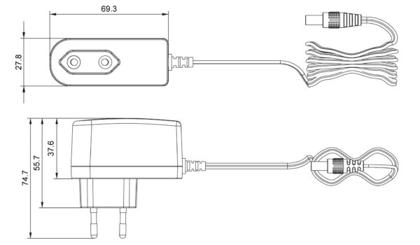 Alimentatore Universale 12V 1000mA Plug 5.5 x 2.5mm Nero - immagine 2