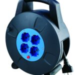 Prolunga Alimentazione Avvolgicavo 4 prese bipasso/Schuko 10m Protezione Termica