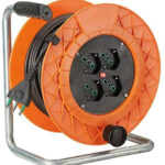 Prolunga Alimentazione Avvolgicavo 4 prese Italiane/Schuko 50m