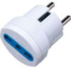 Adattatore spina Schuko a presa 10/16A Bianco