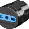Adattatore spina Schuko a presa 10/16A Nero - immagine 3