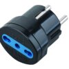 Adattatore spina Schuko a presa 10/16A Nero