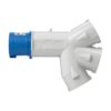 Adattatore Industriale Triplex da Spina Italiana 16A a 3 Prese Bipasso Schuko - immagine 6
