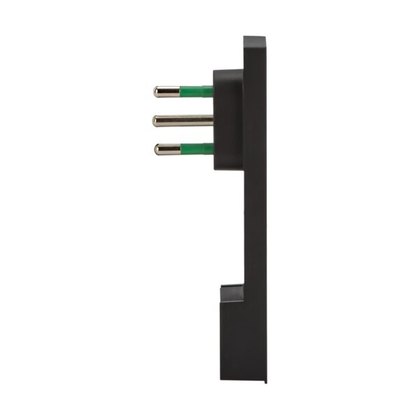 Spina Italiana 10A 2P+T Salvaspazio Super Sottile Smontabile Angolata Nero - immagine 4