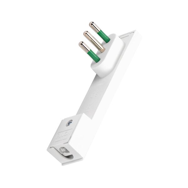 Spina Italiana 10A 2P+T Salvaspazio Super Sottile Smontabile Angolata Bianco - immagine 7
