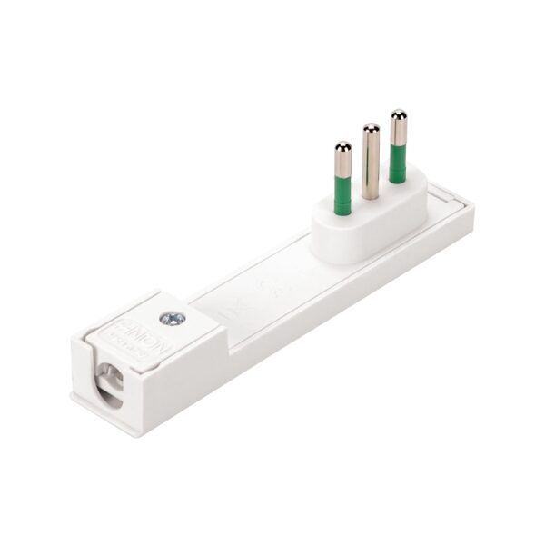 Spina Italiana 10A 2P+T Salvaspazio Super Sottile Smontabile Angolata Bianco - immagine 3