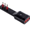 Adattatore Salvaspazio Extra Flat Spina Italiana 10A Angolata Presa Italiana 10A Nero