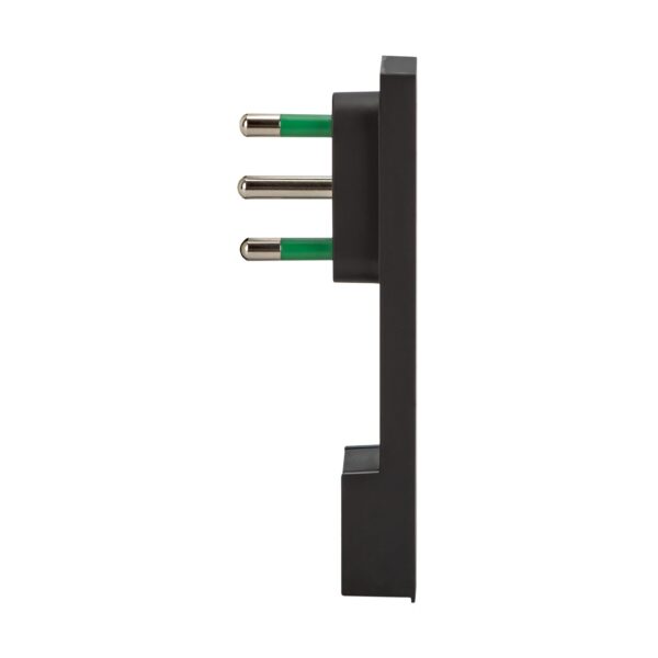 Spina Italiana 16A 2P+T Salvaspazio Super Sottile Smontabile Angolata Nero - immagine 4