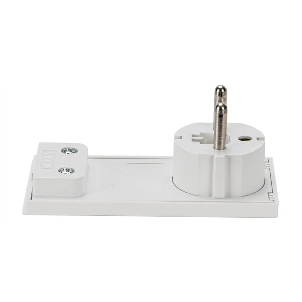 Spina Schuko 16A 2P+T Salvaspazio Super Sottile Smontabile Angolata Bianco - immagine 8