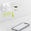Alimentatore Caricatore Rapido USB-C™ PD GaN Nano 20W 3A Bianco - immagine 5