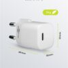Alimentatore Caricatore Rapido USB-C™ PD GaN Nano 20W 3A Bianco - immagine 3