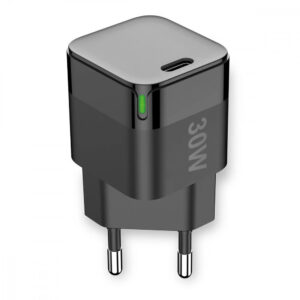 Caricabatterie GaN USB-C™ Power Delivery 30W Ricarica Rapida Nero