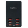 Caricatore da Tavolo a 6 porte USB 32W Nero - immagine 4